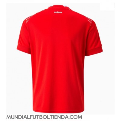 Camiseta Suiza Primera Equipación Replica Mundial 2022 mangas cortas